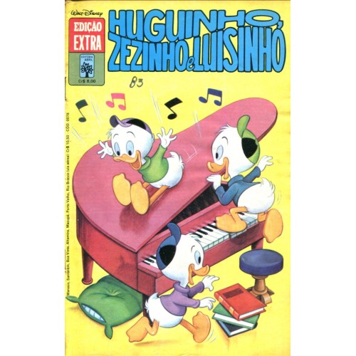 Edição Extra 83 (1978) Huguinho Zezinho e Luisinho
