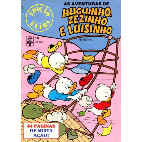 Edição Extra 194 (1990) As Aventuras de Huguinho Zezinho e Luisinho