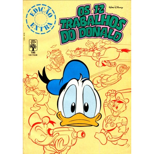 Edição Extra 195 (1990) Os 12 Trabalhos do Donald