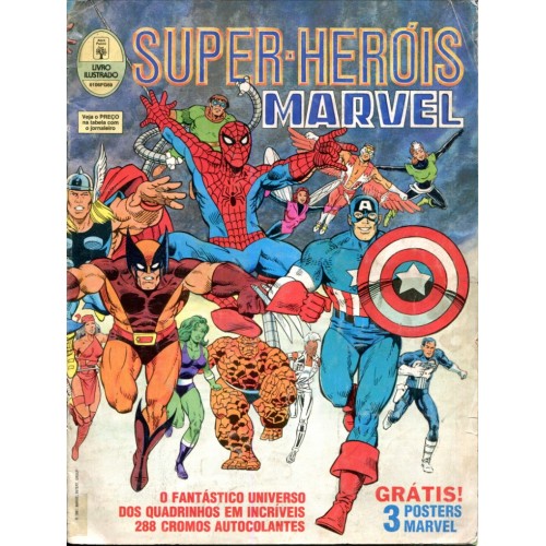 Super Heróis Marvel (1991) Álbum de Figurinhas Quase Completo !